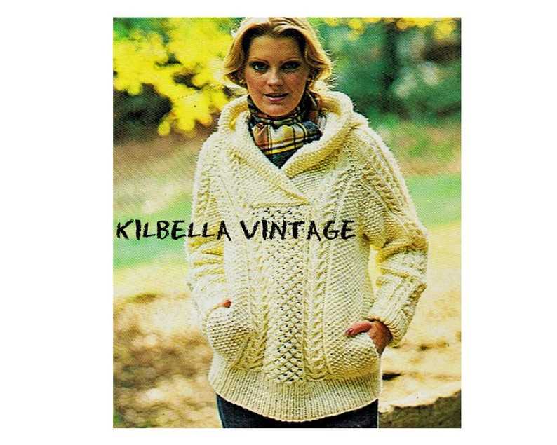 Hoodie sweater knitting pattern