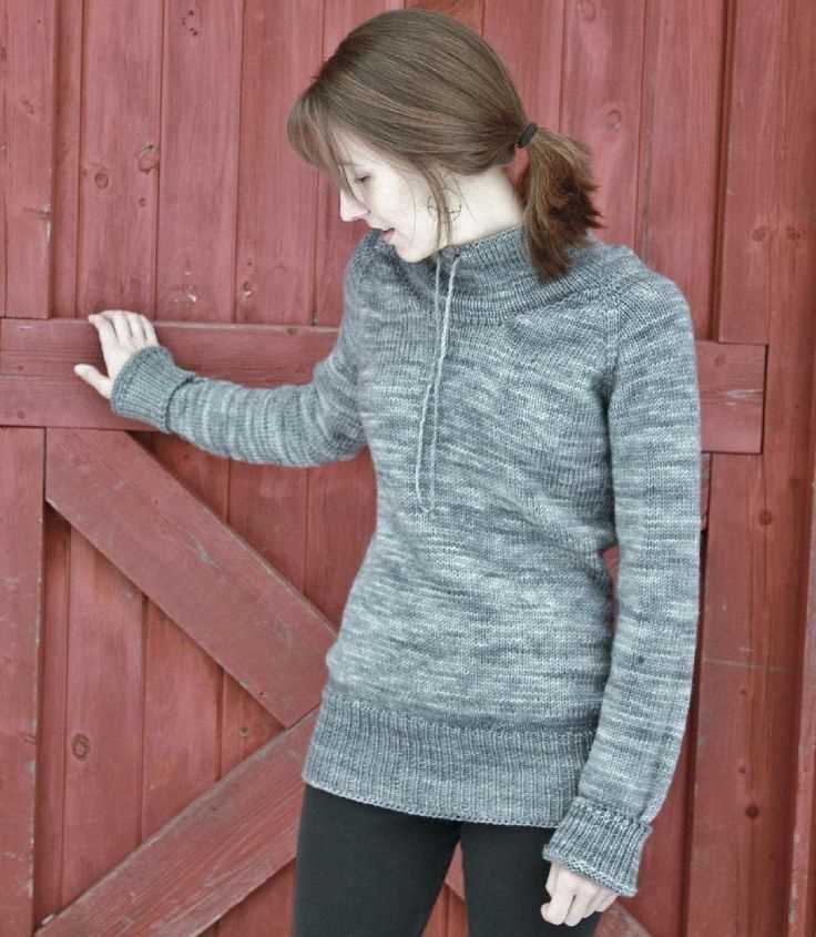 Hoodie sweater knitting pattern