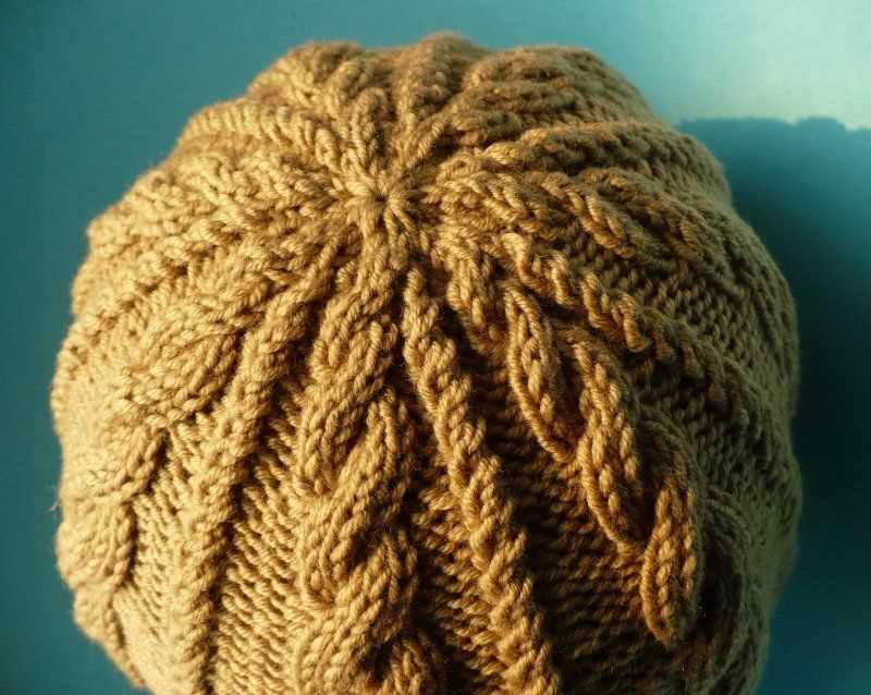 Horizontal cable knit hat pattern