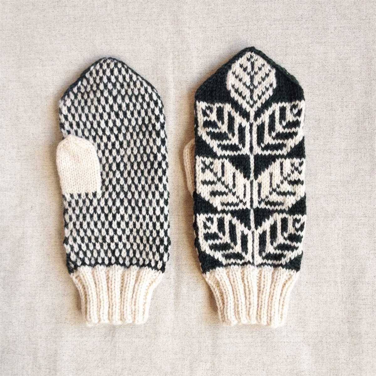 Icelandic mittens knitting pattern