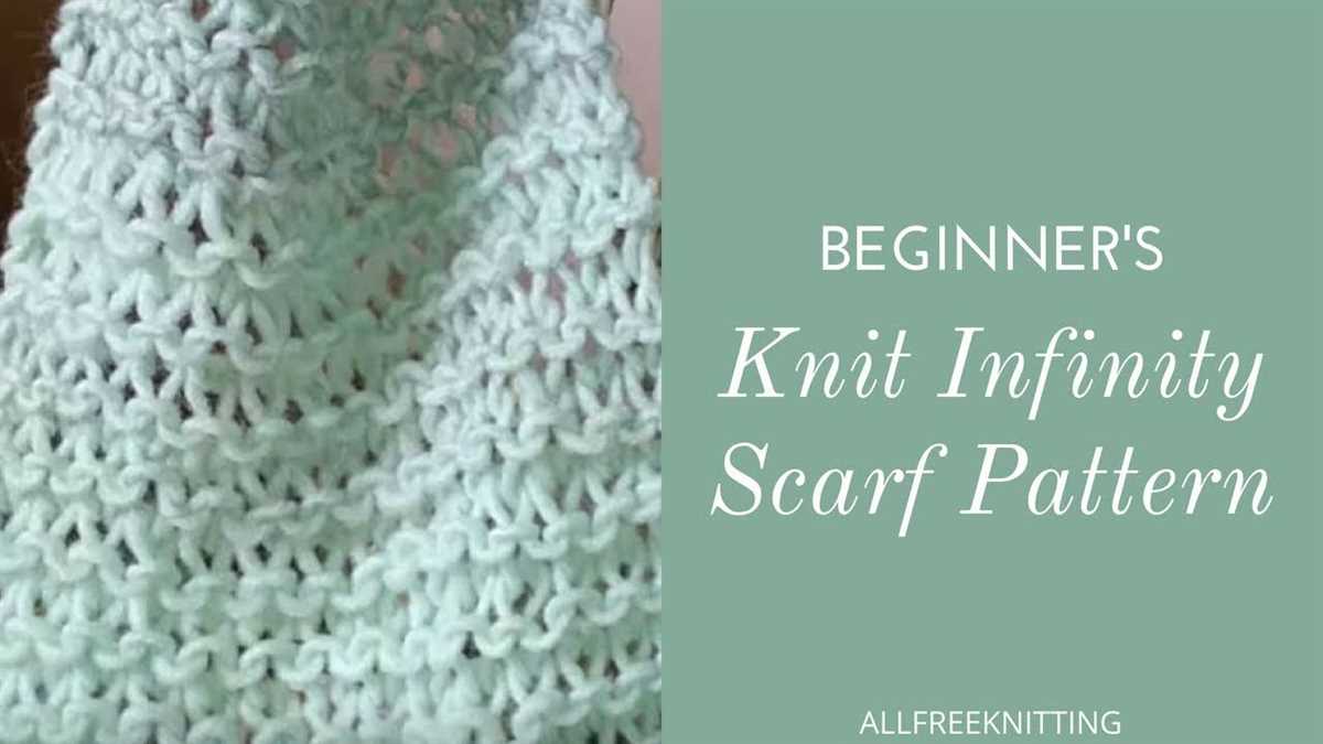 Infinity scarf knitting pattern seed stitch