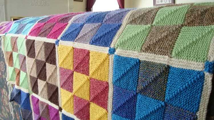 Jigsaw blanket knitting pattern