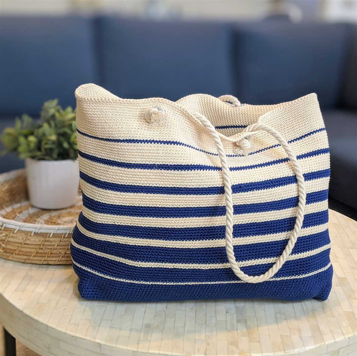 Knit beach bag pattern