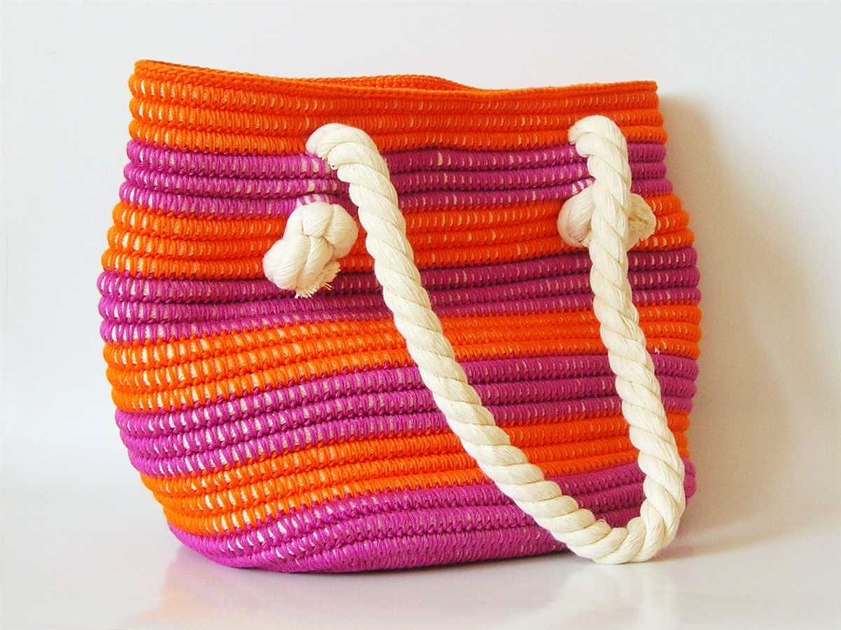 Knit beach bag pattern