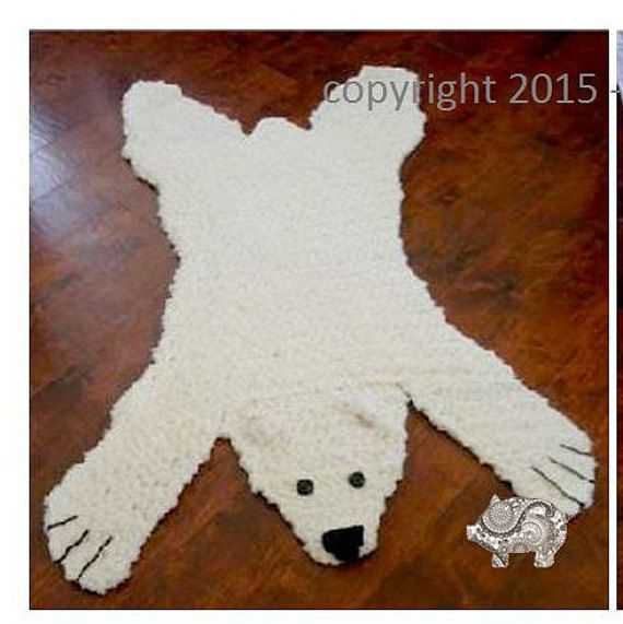 Knit bear rug pattern