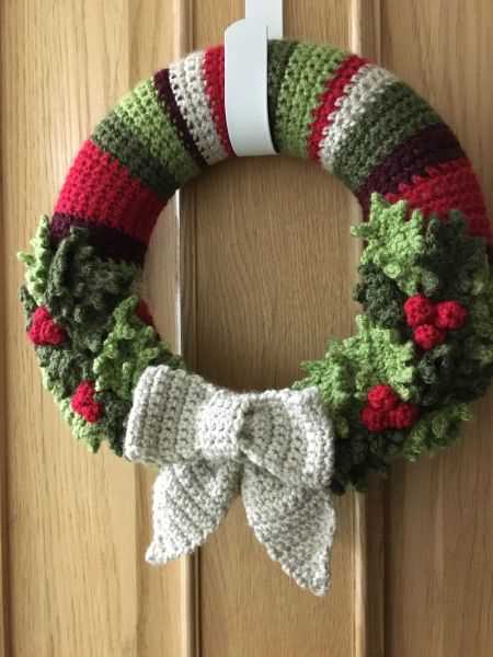 Knit christmas wreath patterns