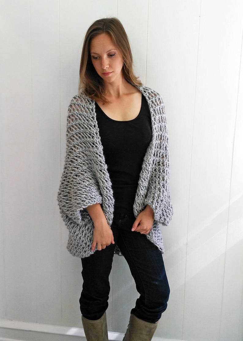 Knit cocoon sweater pattern