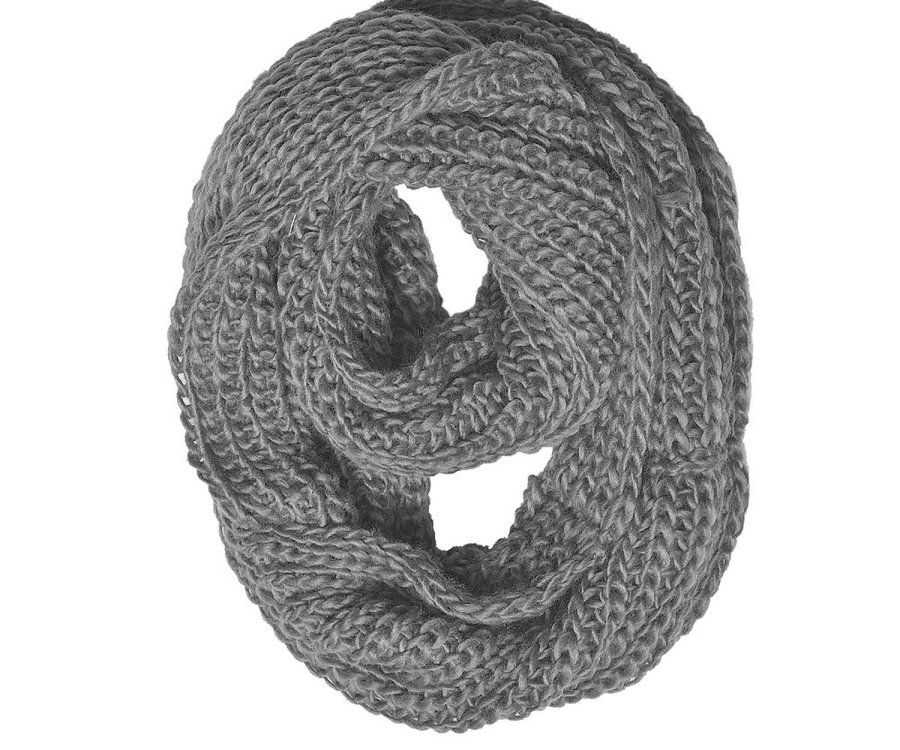 Knit infinity scarf in the round pattern