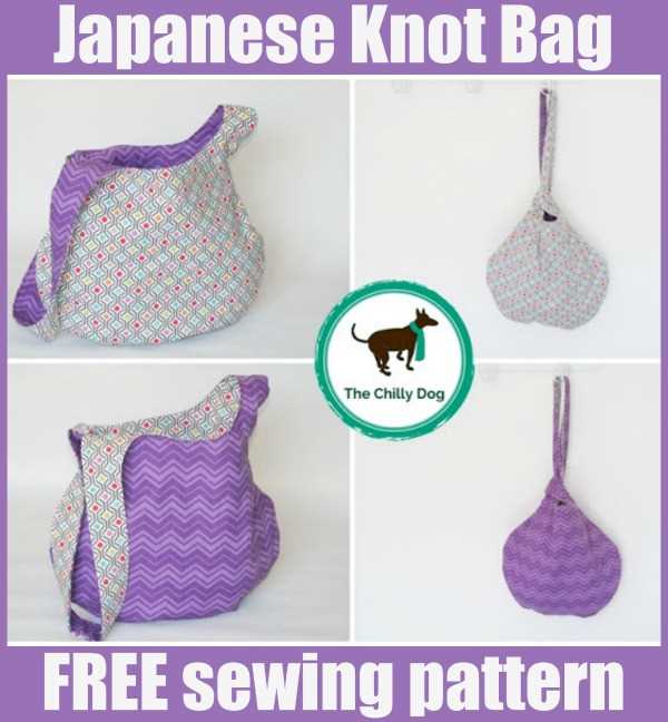 Knit japanese knot bag pattern