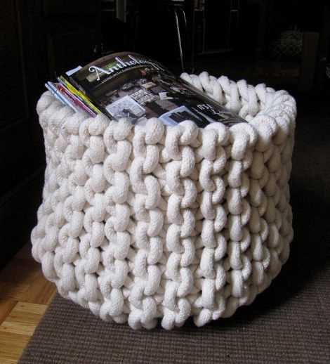 Knit laundry basket pattern