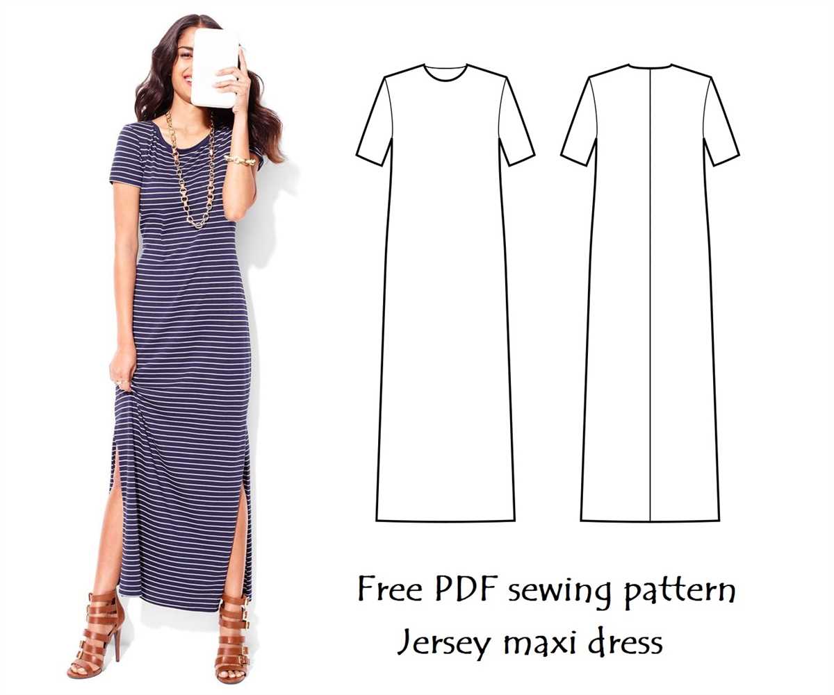 Knit maxi dress sewing pattern