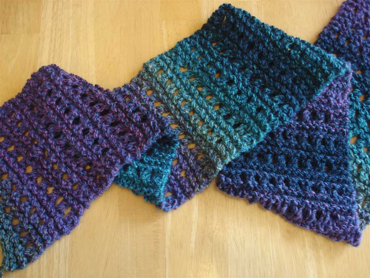 Knit pattern for scarf