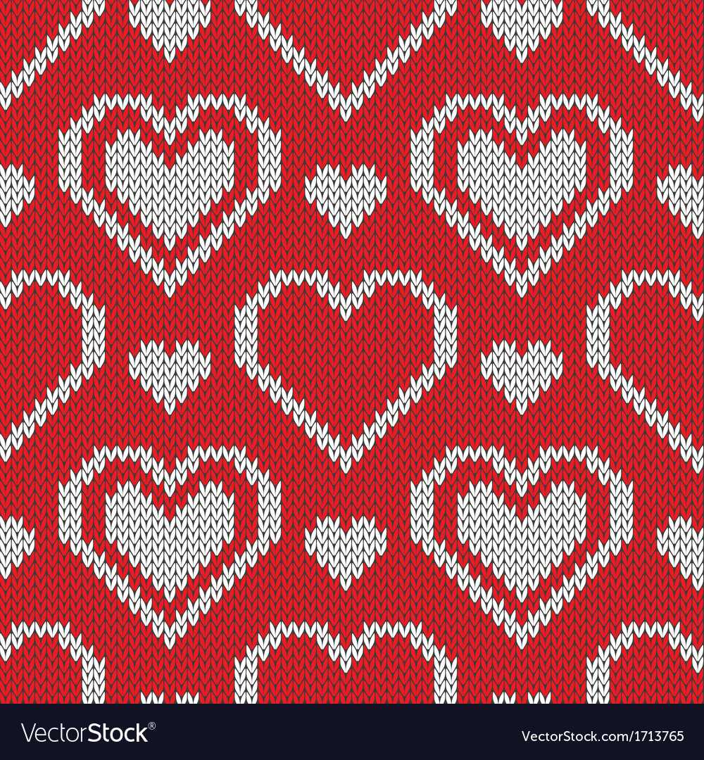 Knit pattern heart