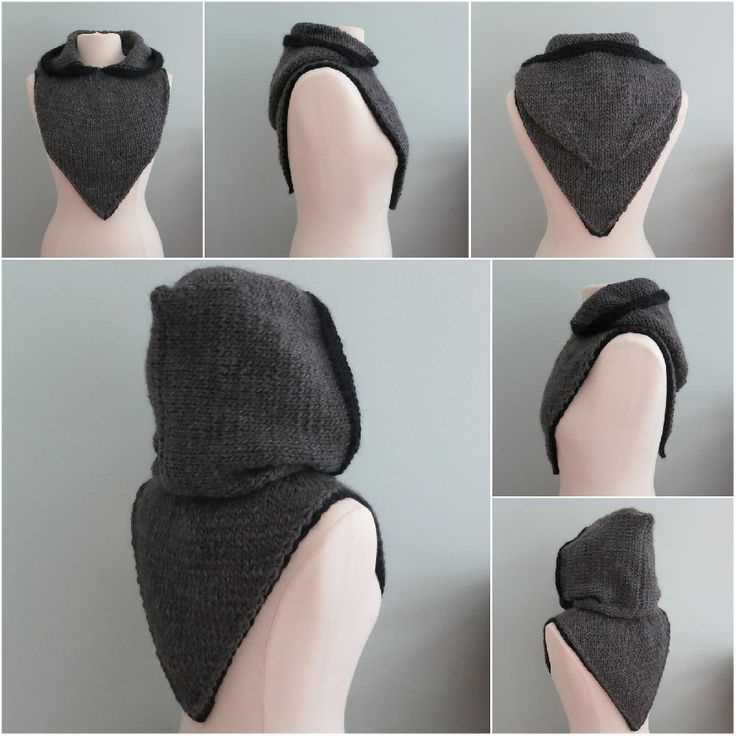 Knit pattern hood