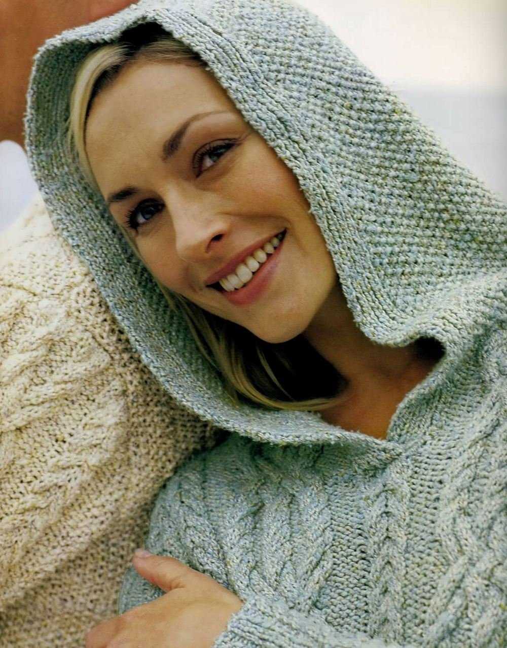 Knit pattern hood