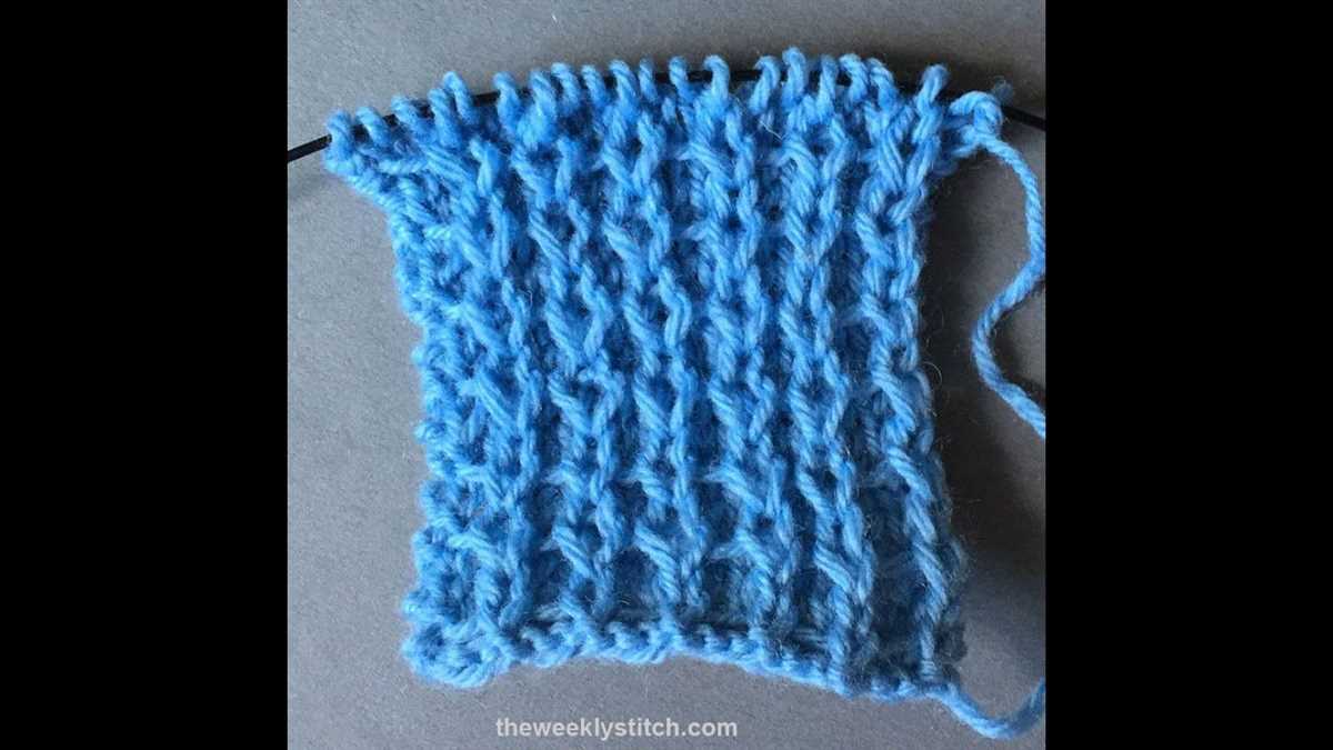 Knit stitch pattern multiple of 3