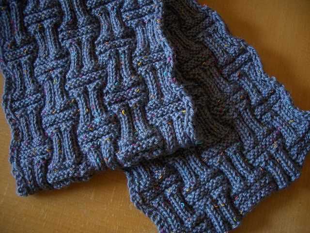 Knit two purl two scarf pattern