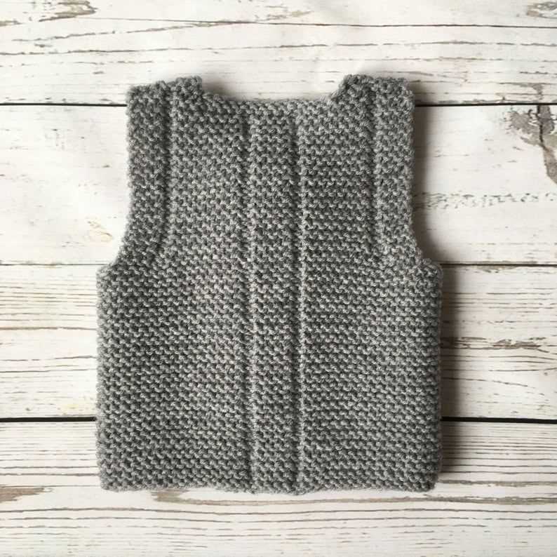 Knit vest pattern in the round