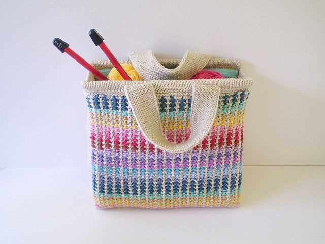 Knit bag pattern straight needles