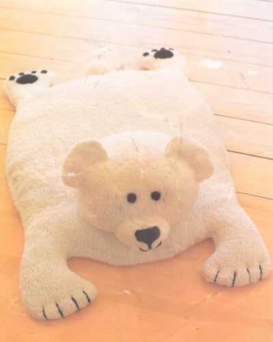 Knit bear rug pattern