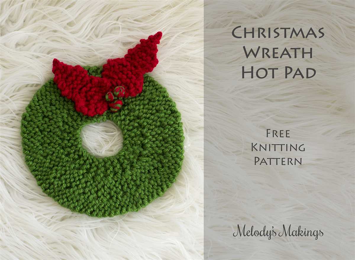 Knit christmas wreath patterns