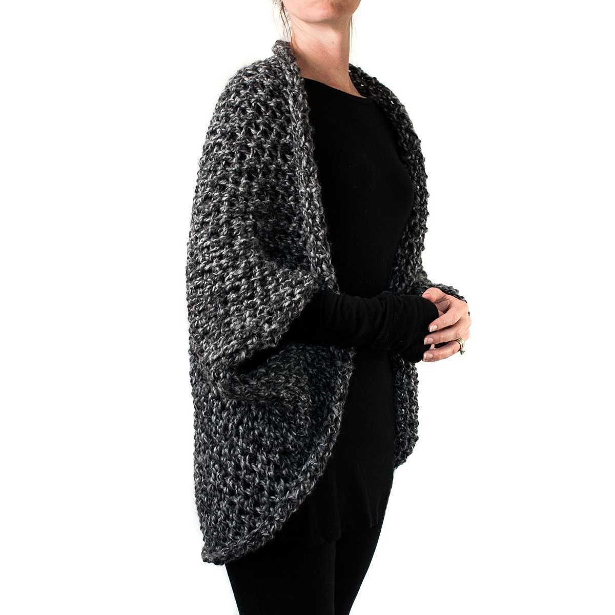 Knit cocoon sweater pattern