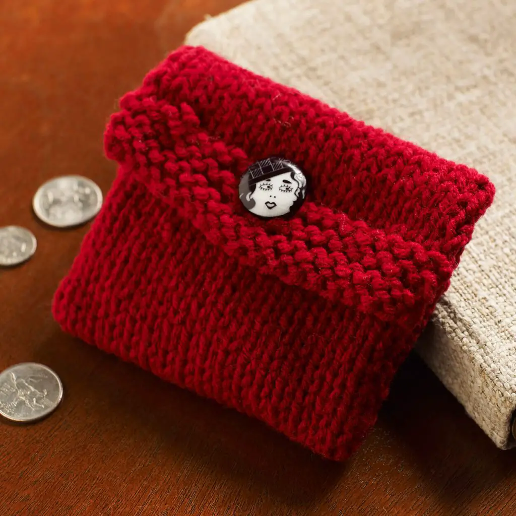 Knit coin purse pattern free