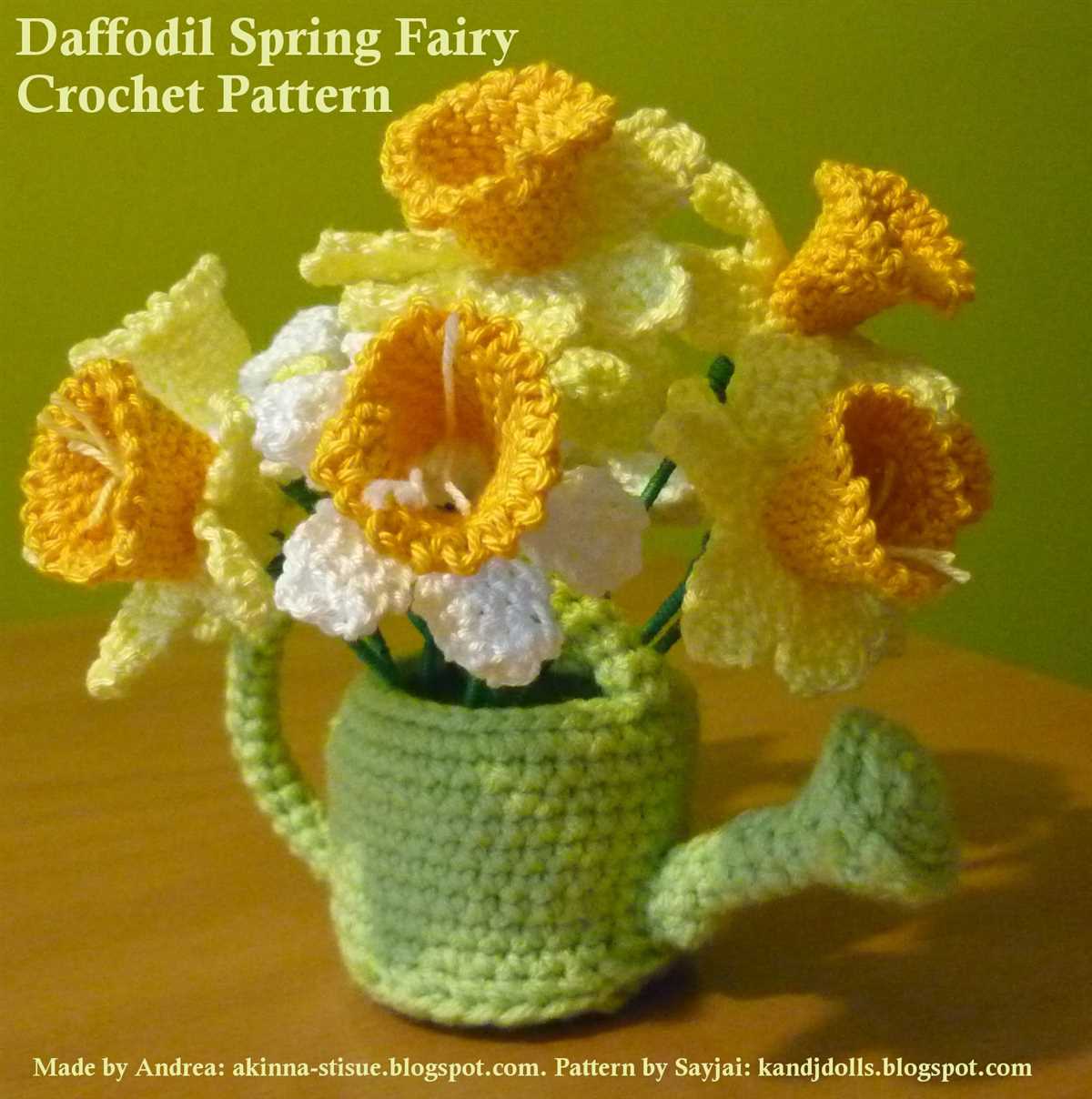 Knit daffodil pattern