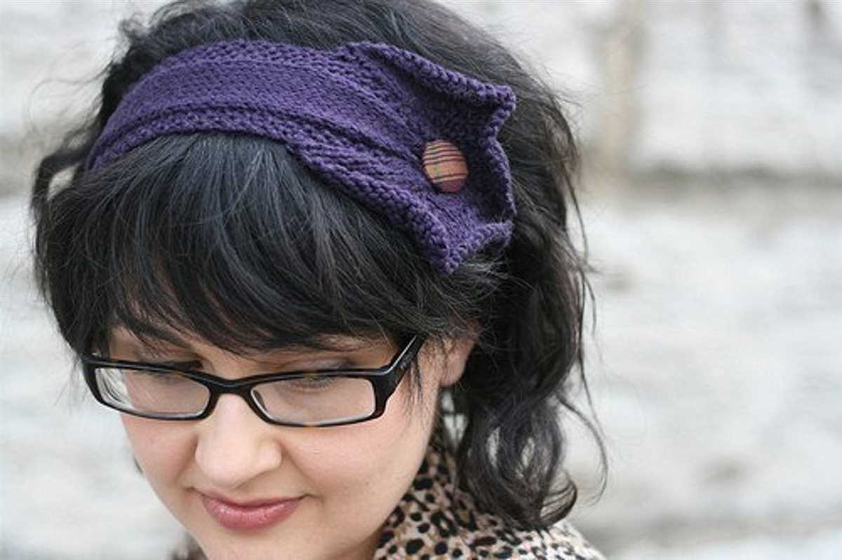 Knit fabric headband pattern