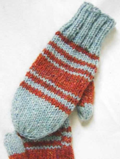 Knit flat mitten pattern