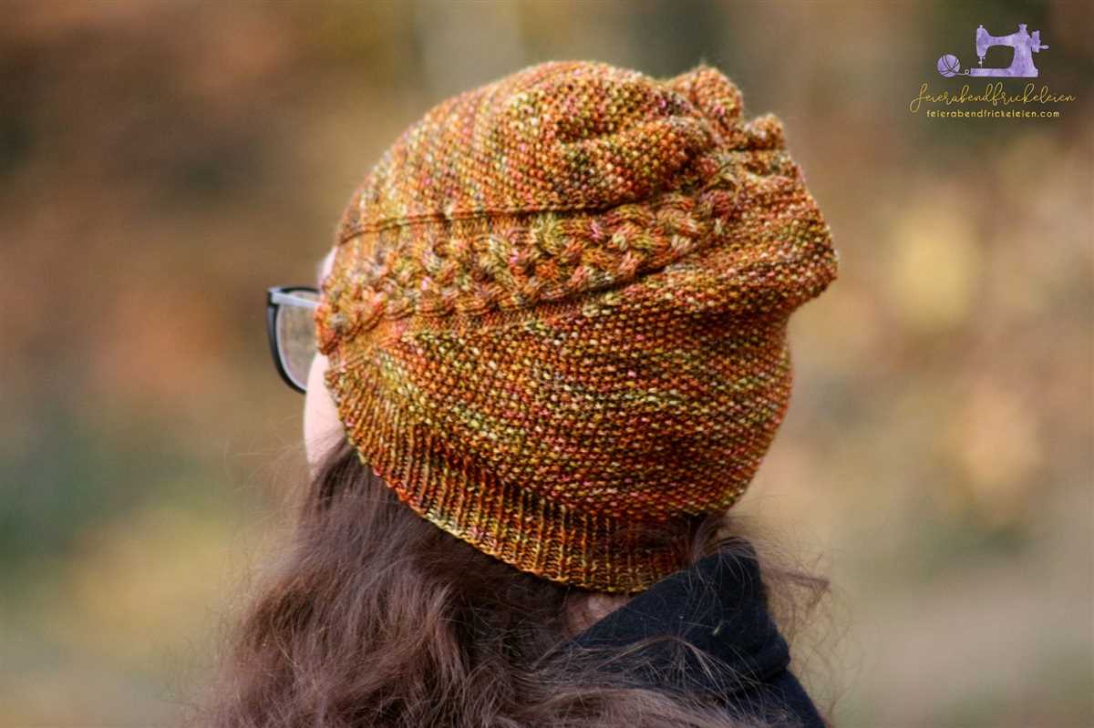 Knit hat with sock yarn pattern