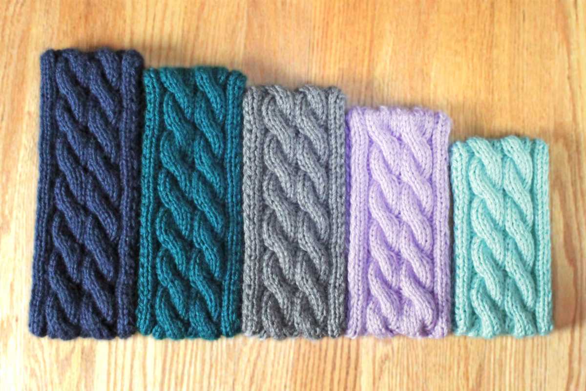 Knit headband pattern cable