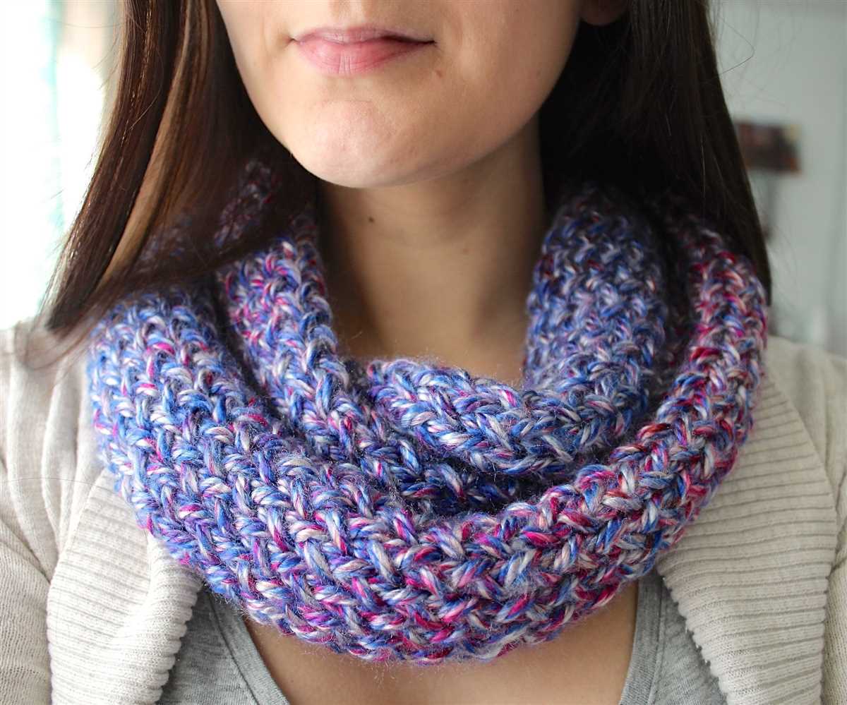 Knit infinity scarf pattern in the round