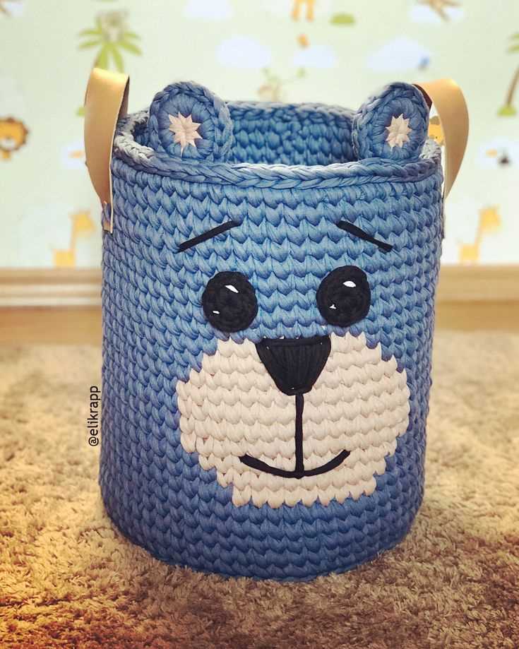 Knit laundry basket pattern