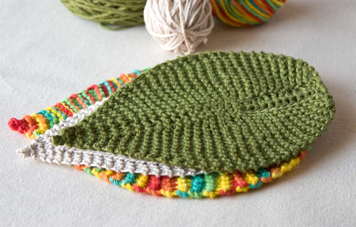 Knit leaf pattern