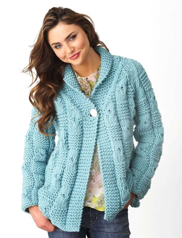 Knit pattern cardigan