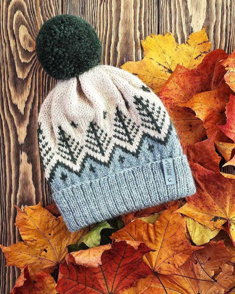 Knit plaid hat pattern