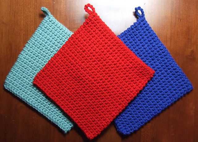 Knit potholder pattern easy