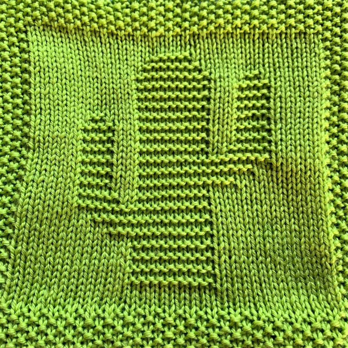 Knit square patterns free