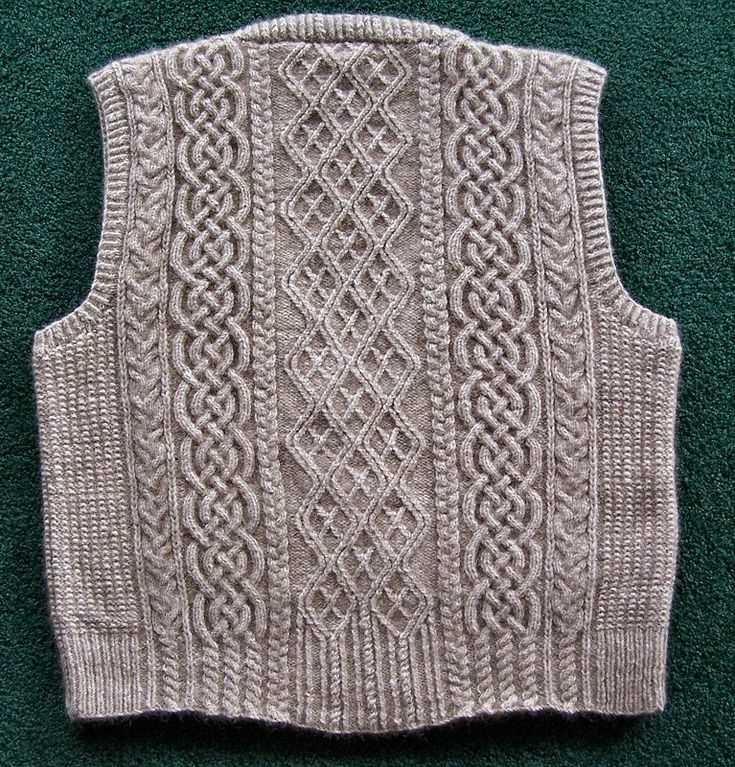 Knit vest pattern in the round