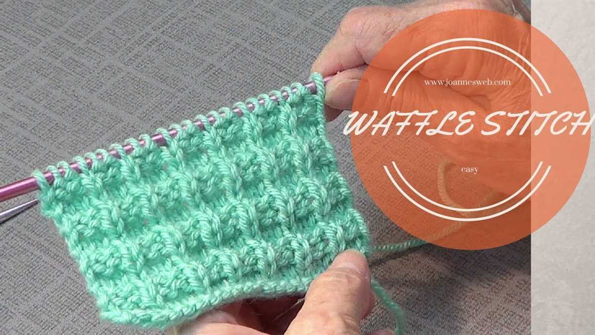 Knit waffle stitch pattern