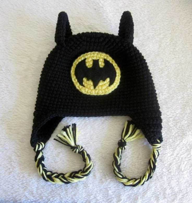 Knitted batman hat pattern