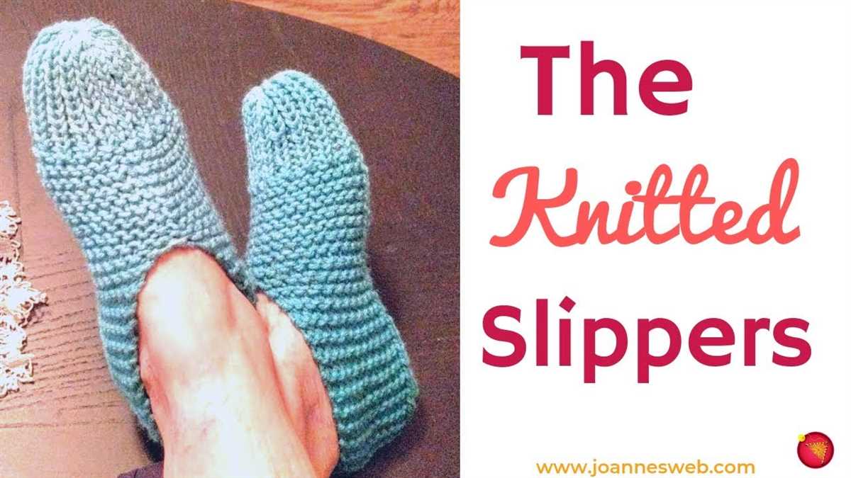 Knitted bedroom slippers pattern