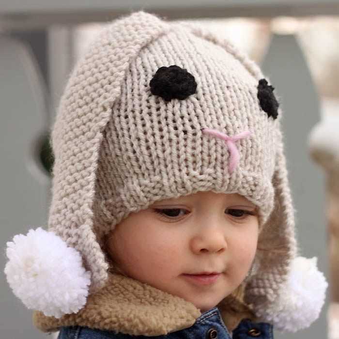 Knitted bunny hat pattern