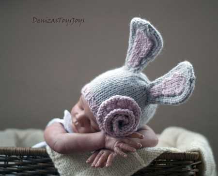 Knitted bunny hat pattern