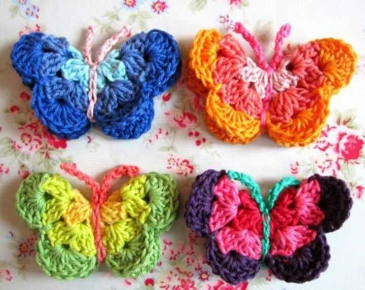 Knitted butterfly pattern