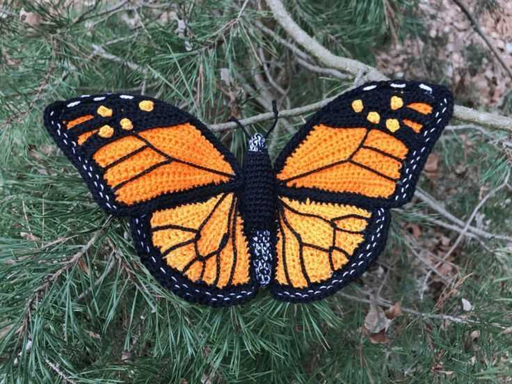 Knitted butterfly pattern