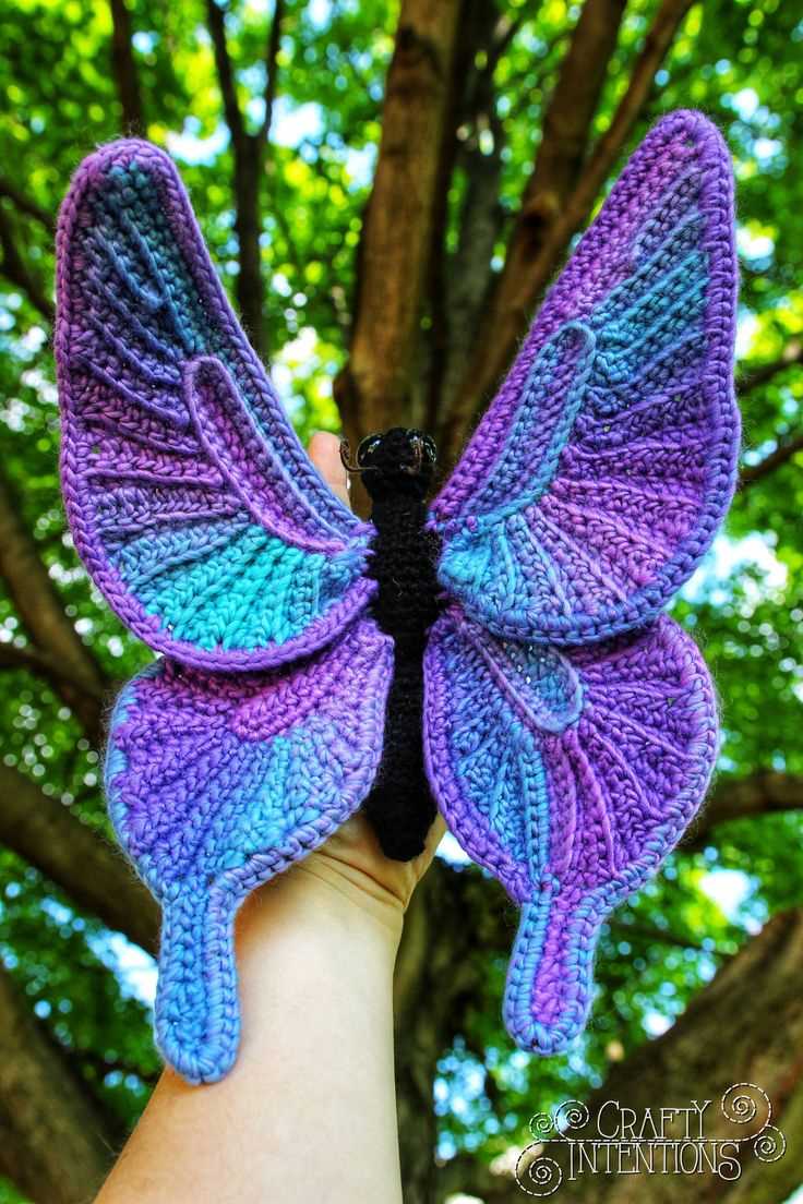 Knitted butterfly pattern free