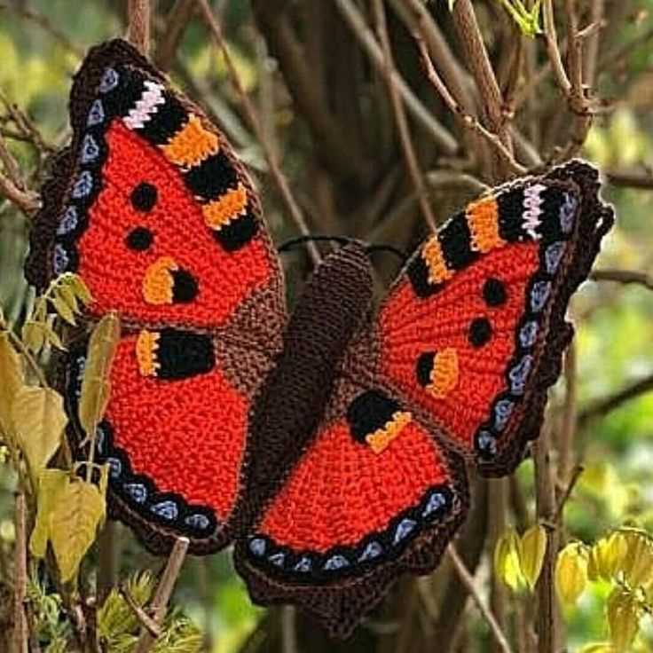 Knitted butterfly pattern free