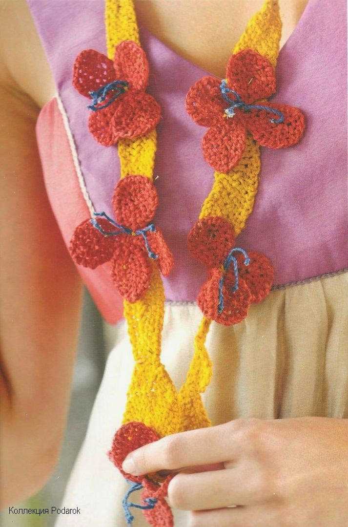 Knitted butterfly scarf pattern